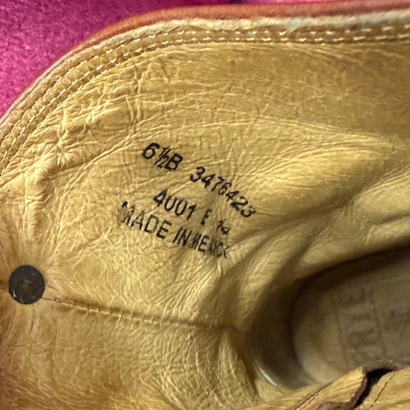 Frye Tan Brown Leather Harness Ankle Boots - Picture 9 of 10